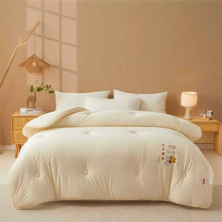 秋冬季柔软舒适亲肤保暖被子厚款简约化纤被生姜被芯Z1942-1197