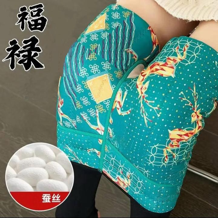 福禄喜鹊八方来财女士冬季保暖蚕丝打底裤踩脚