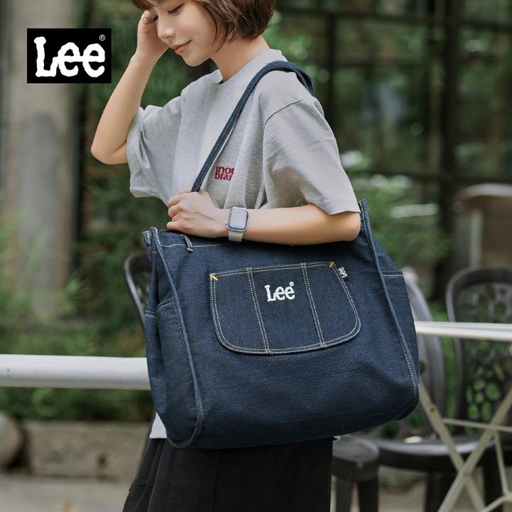 lee2025新款托特包女包大容量腋下包单肩包通勤牛仔包潮流手提包