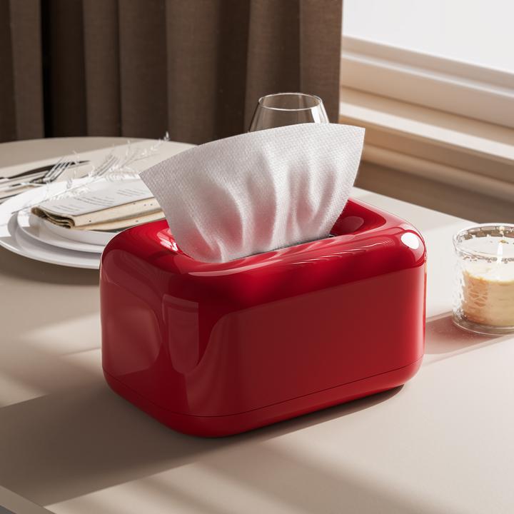 【乙木品川】多巴胺色系家用纸巾盒桌面客厅轻奢高档收纳盒抽纸盒