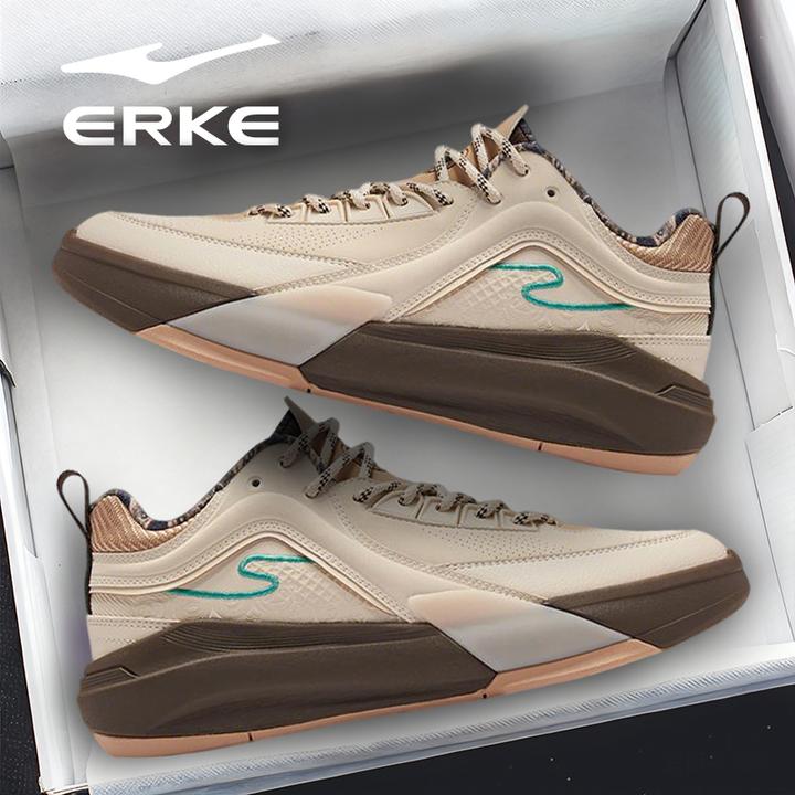 电池熊猫5鸿星尔克板鞋冬新款男鞋高帮休闲鞋皮面轻便鞋子运动鞋