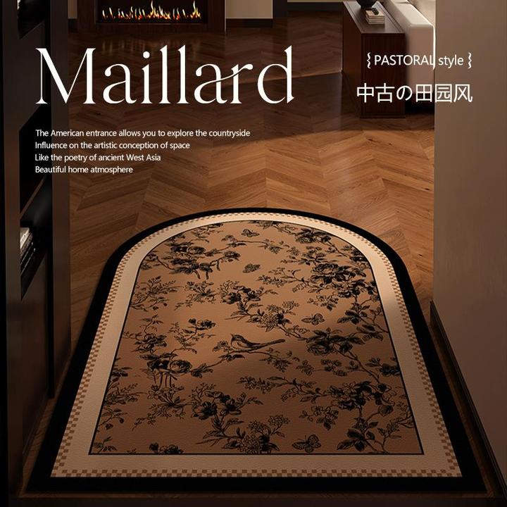 中古风高级感入户门地垫轻奢家用门垫耐脏进门地毯可裁剪脚垫垫子