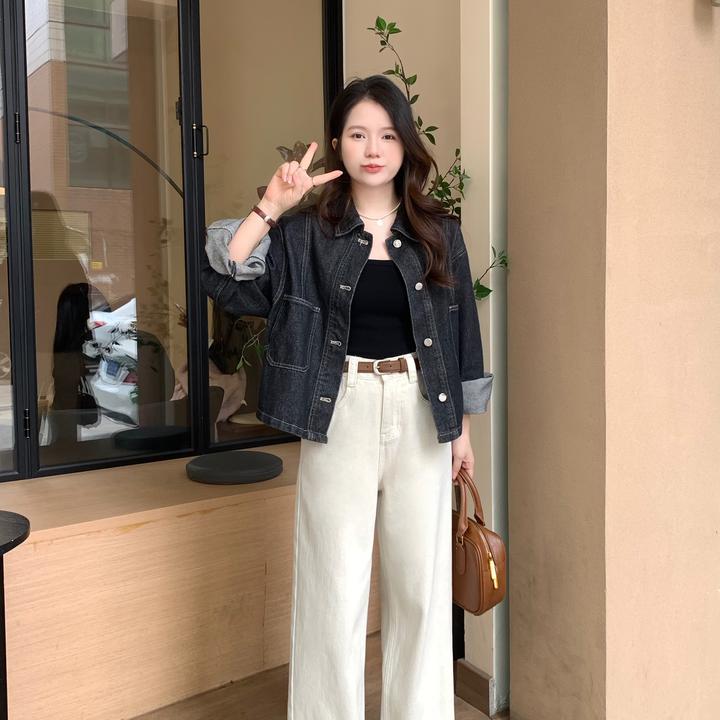 运补六六专属秋季杏色显瘦遮胯修身窄版直筒阔腿裤直筒裤九分女