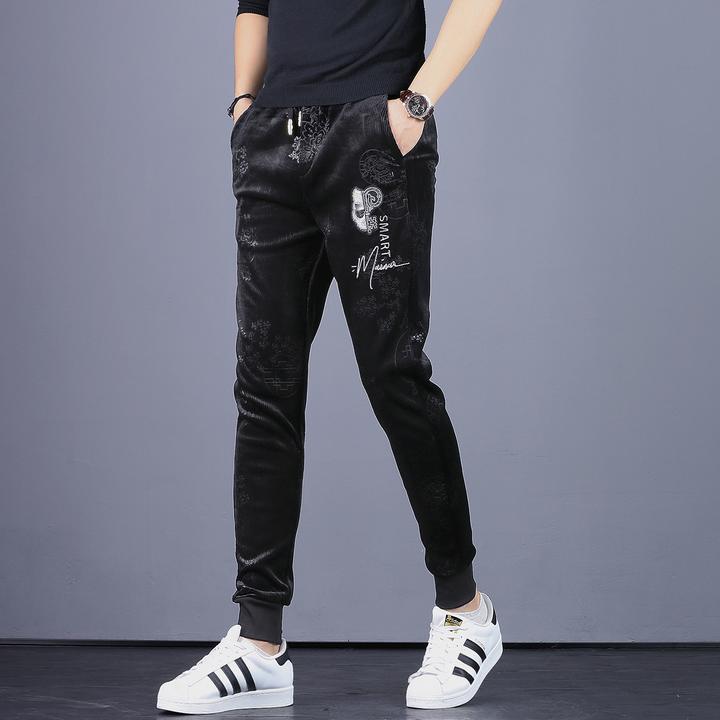 欧洲站休闲裤男2025潮流韩版修身束脚裤春秋季潮牌小脚灯芯绒男裤