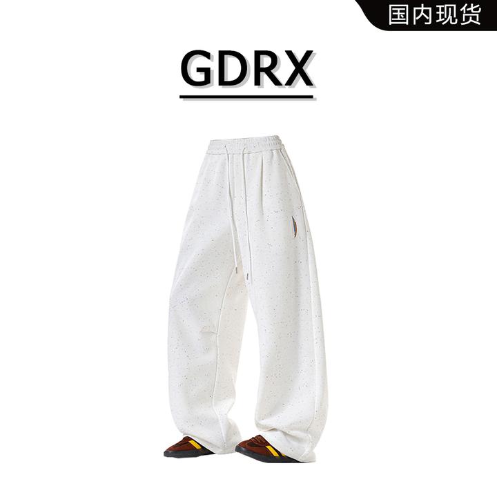 GDRX美式小众设计感直筒裤2025秋季新款男士运动大码宽松休闲裤