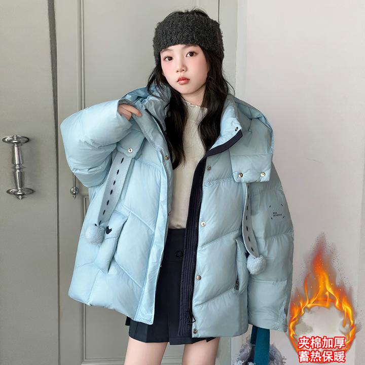 女童羽绒棉服冬装2025新款韩版洋气儿童棉衣女大童冬装棉袄外套潮