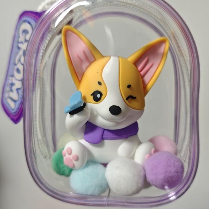 许嵩演唱会周边摆件格洛米盲盒柯基狗遛娃包展示外出透明包保护套