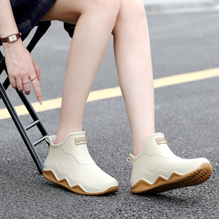 冬季保暖雨鞋女男防滑浅帮胶鞋短帮厨房胶鞋套鞋买菜情侣短筒雨靴