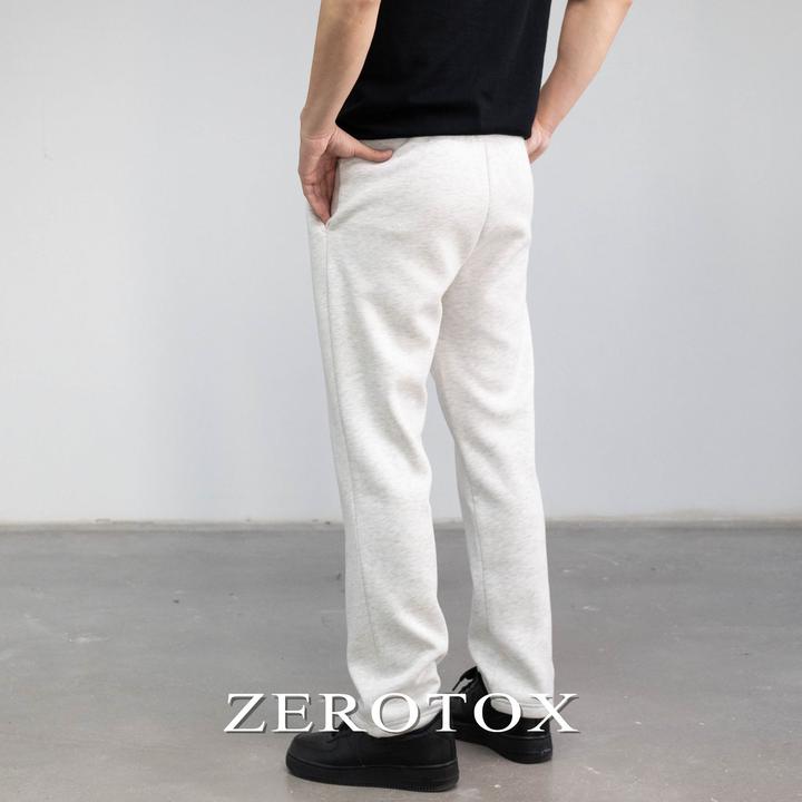 双层加绒 430G重磅棉涤羊毛桑蚕丝混纺保暖直筒松紧腰休闲卫裤