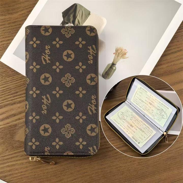 定期存单收纳本多功能票据新款现金银行卡一体包收集存款存折支票