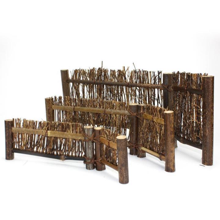 紫竹小篱笆 摆件日式刺身摆件 茶具摆件 小围栏拍照道具迷你屏风