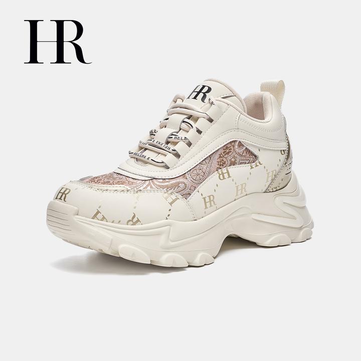 HR赫莲娜女鞋子2025春季新款厚底运动休闲老爹鞋潮小众原创新中式