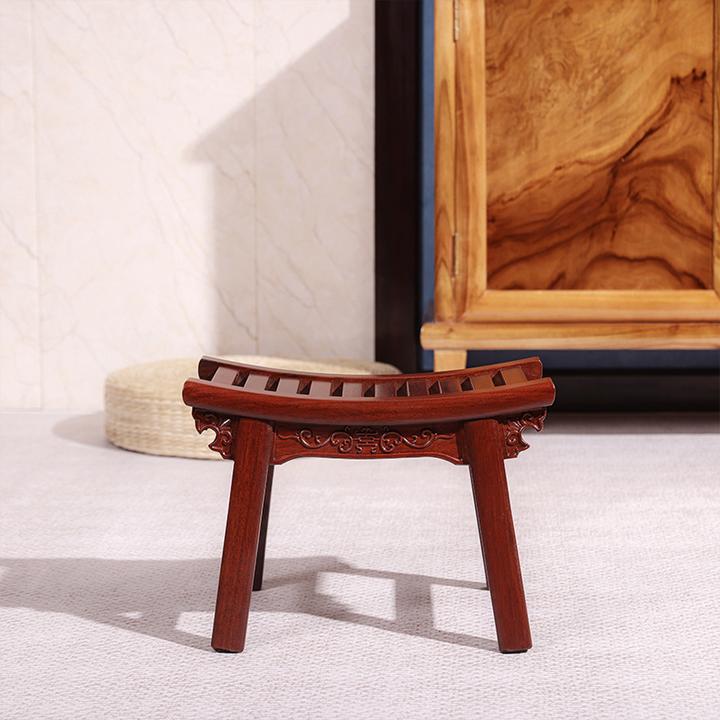 非洲硬木全实木榫卯结构弯面换鞋马鞍凳月牙凳