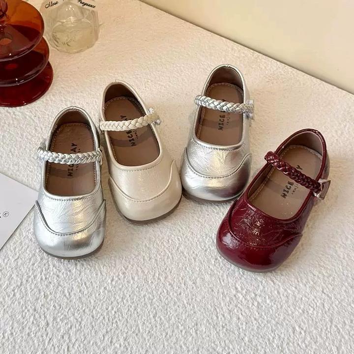 ABC女童小皮鞋2025春秋季小女孩百搭软底休闲公主鞋时尚浅口单鞋