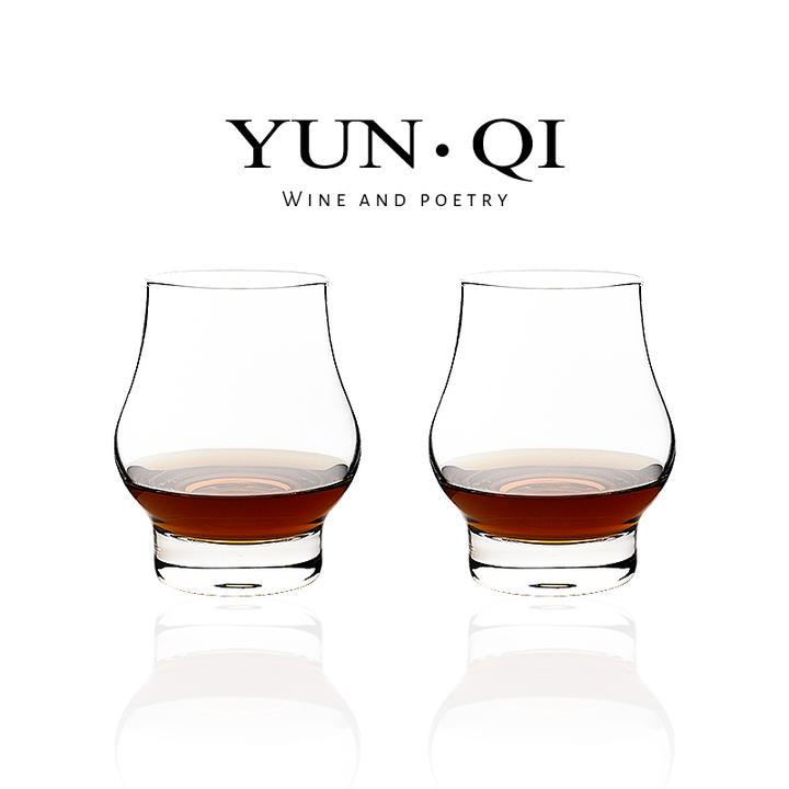 YUN QI洋酒杯玻璃水杯高级感礼盒装威士忌酒杯烈酒杯欧式乖肚杯