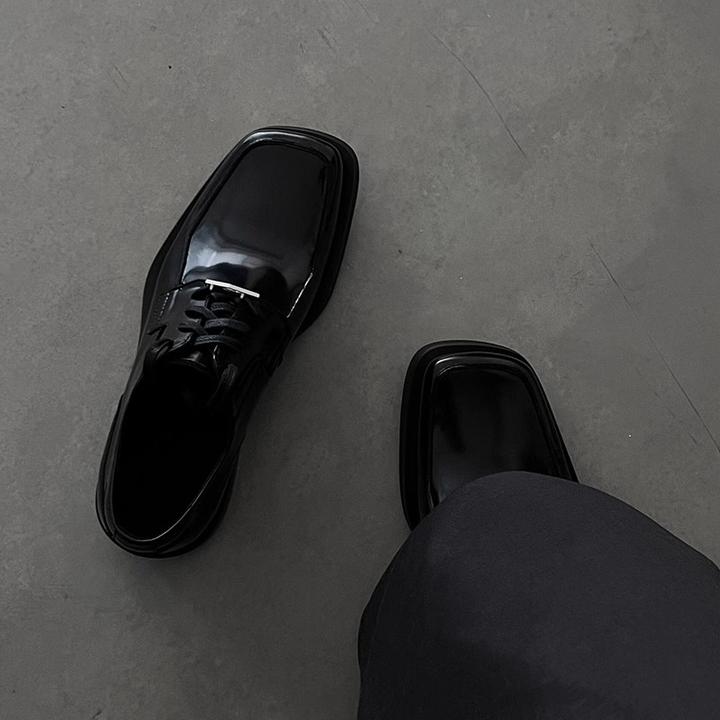 cleanfit德比鞋黑色潮流皮鞋男款乐福鞋厚底增高英伦风百搭男鞋子