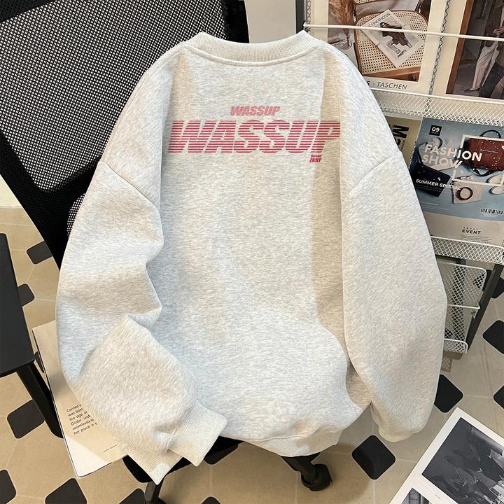 ins潮牌无帽卫衣男秋季新款cleanfit网红洋气宽松休闲百搭上衣服