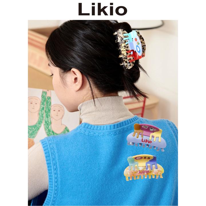 Likio 自由厨房系列 复古餐厅撞色发抓 发夹子发卡鲨鱼夹原创设计