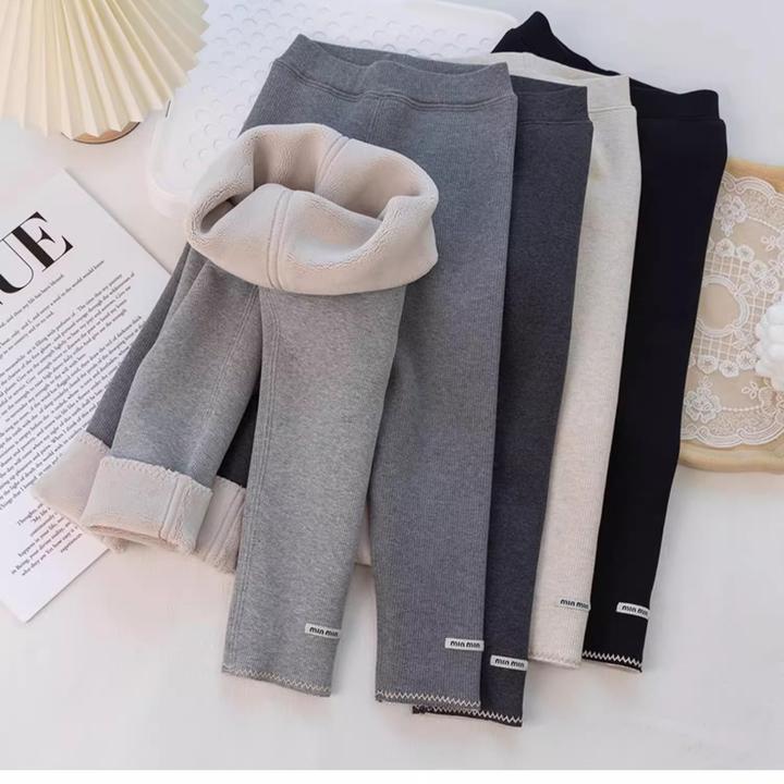 女童打底裤冬款加绒加厚保暖裤女洋气百搭儿童一体绒外穿裤子