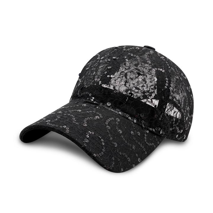 doodays满天星亮珠片绣蕾丝弯沿春夏款棒球帽遮阳防晒帽
