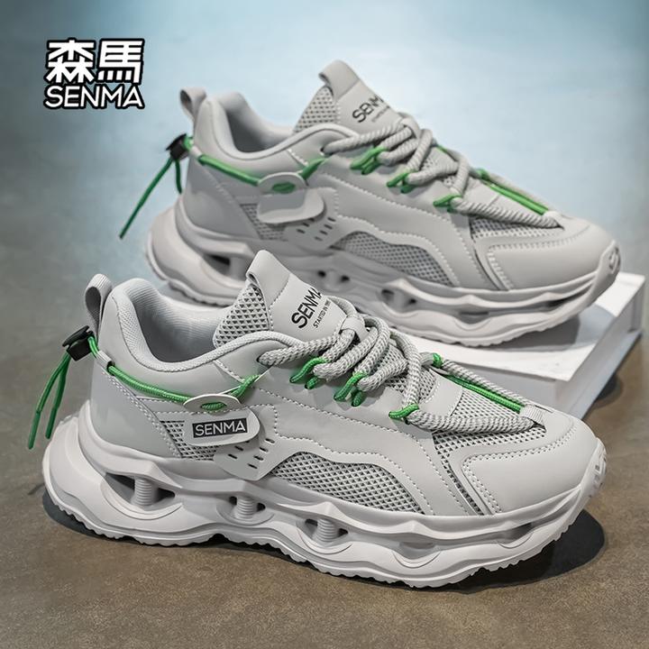 森马男鞋2025新款夏季潮流百搭男士跑步运动鞋网面透气防臭老爹鞋