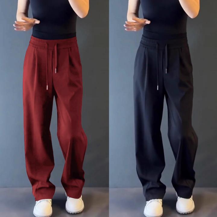 仓石一树纯色简约休闲裤男士秋季新款直筒运动裤轻奢高级感男装