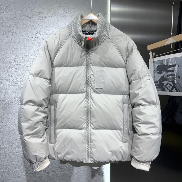 新款冬季立领潮流鸭绒羽绒服男士加厚面包服纯色外套时尚百搭款