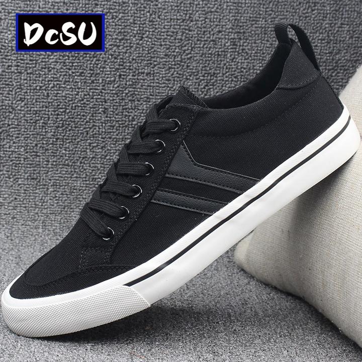 【香港DcSU&Shoes官方正品】2025夏款透气男鞋系带软底水洗帆布鞋