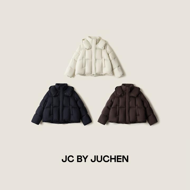 冬日出逃！三星安心绒高蓬保暖锁温连帽面包羽绒服外套FW114001-44