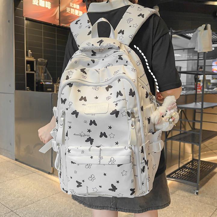 2025新款小学生书包轻便超轻ins风高颜值蝴蝶可爱大容量双肩包女