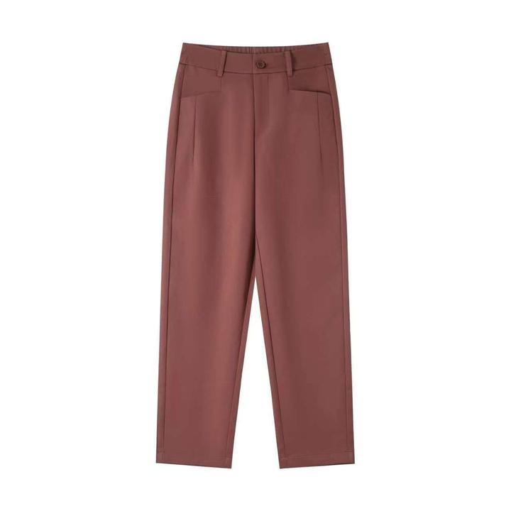 早秋款82670莱赛尔天丝+棉高腰显瘦休闲西装裤时尚百搭