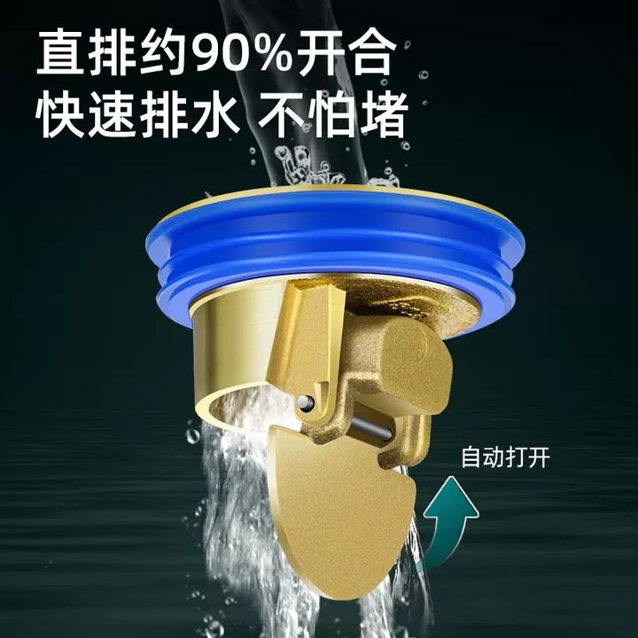 地漏芯防臭器下水道防反味黄铜重力芯防虫下水管通用浴室