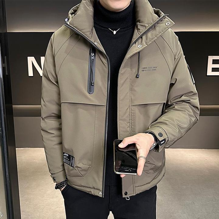 杜拉妮冬季2025新款加厚保暖连帽工装潮流休闲时尚百搭户外冲锋衣