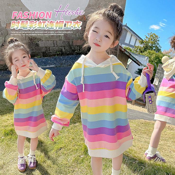 女童装2025新款洋气卫衣加绒红色女孩韩版秋季爆款冬季12岁8-15岁