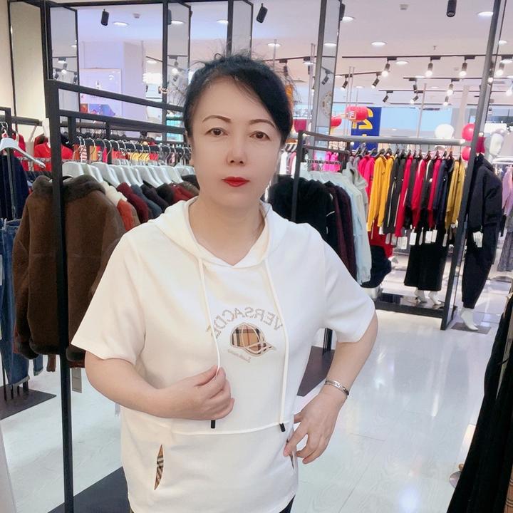 连帽短袖T恤女宽松显瘦休闲时尚洋气套头卫衣夏季上衣