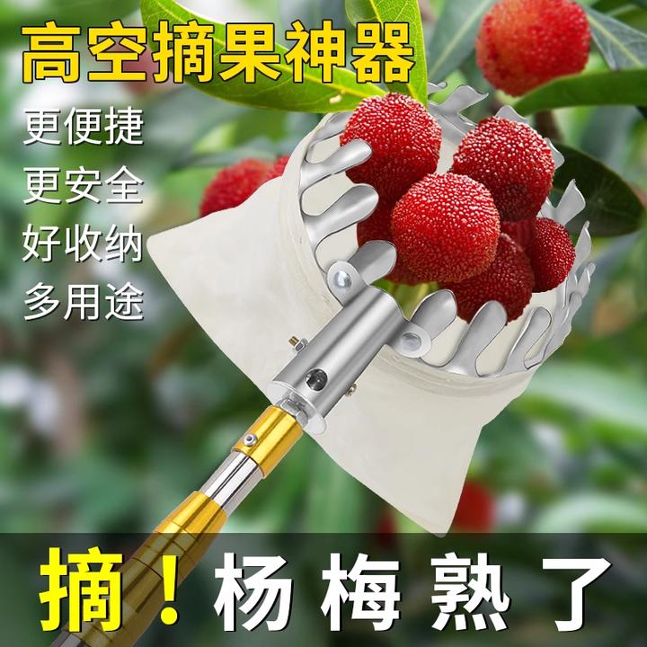 【摘果神器】伸缩杆摘果器摘枣沃柑柿子杏高空水果李子杨梅枇杷果子