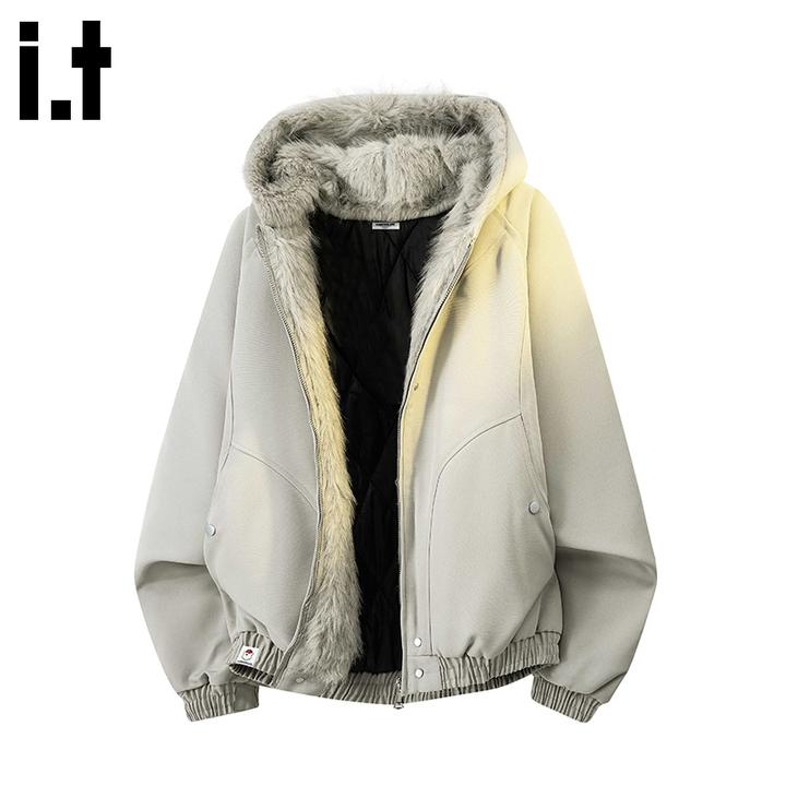 i.t:CHOCOOLATE棉服保暖夹克男士2025秋冬新款加绒座山雕高级外套