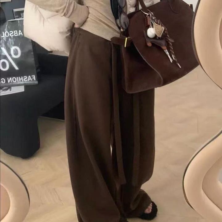 2025秋冬孕妇新款绑带设计感高腰显瘦宽松休闲时尚小个子孕妇长裤