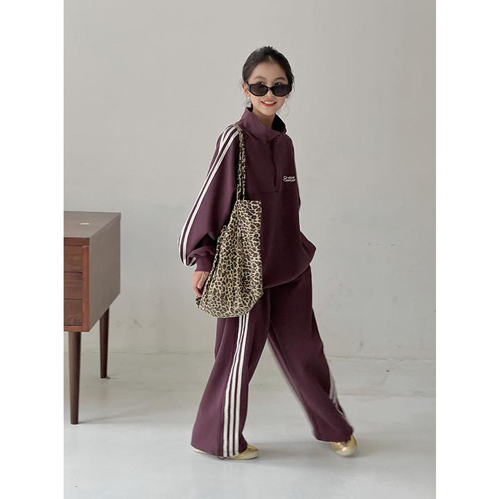 K27227女童运动套装2025新款春装儿童休闲卫衣两件套洋气春秋衣服