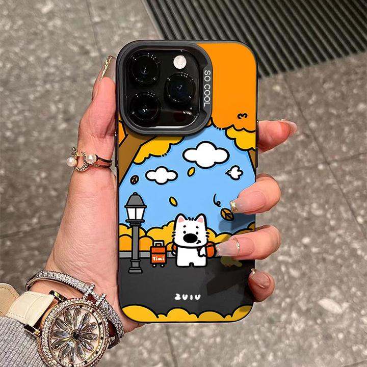 秋日小白狗适用苹果16/15手机壳iphone14Promax17/13软12防摔11