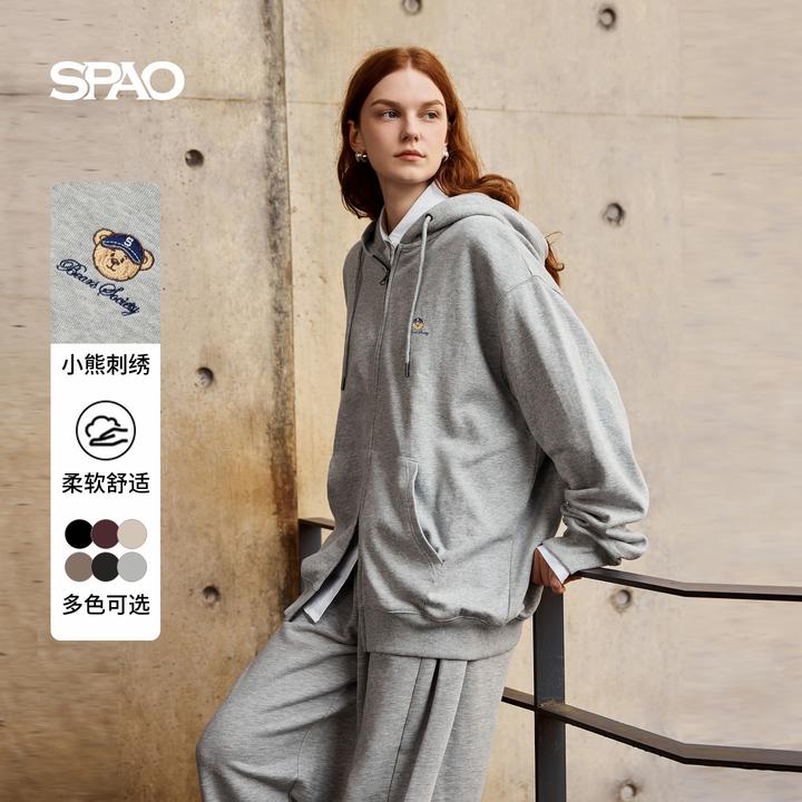 【WOODIE系列】SPAO韩国同款25秋新品连帽男女同款卫衣SPMZF4TC02