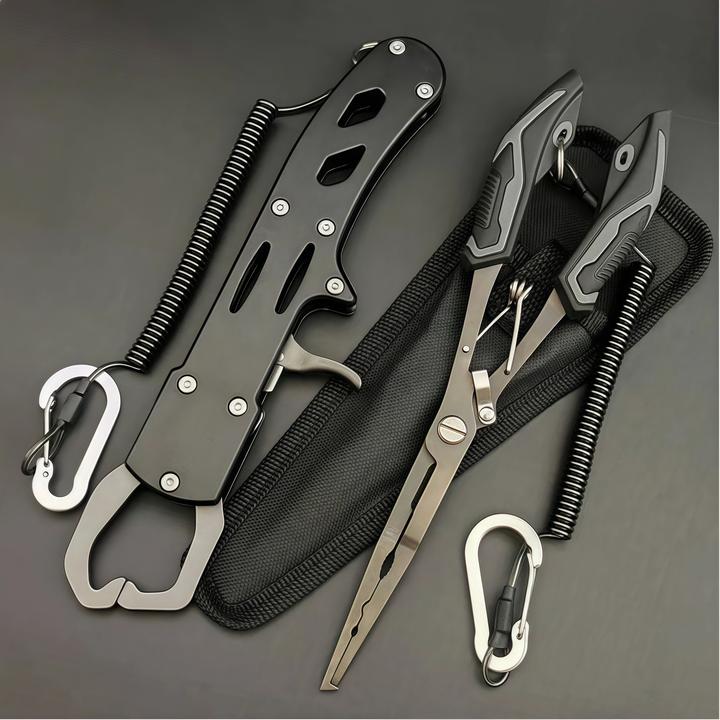 加长路亚钳灰钛工艺多功能控鱼器斜口剪线开环绑线摘钩钓鱼工具