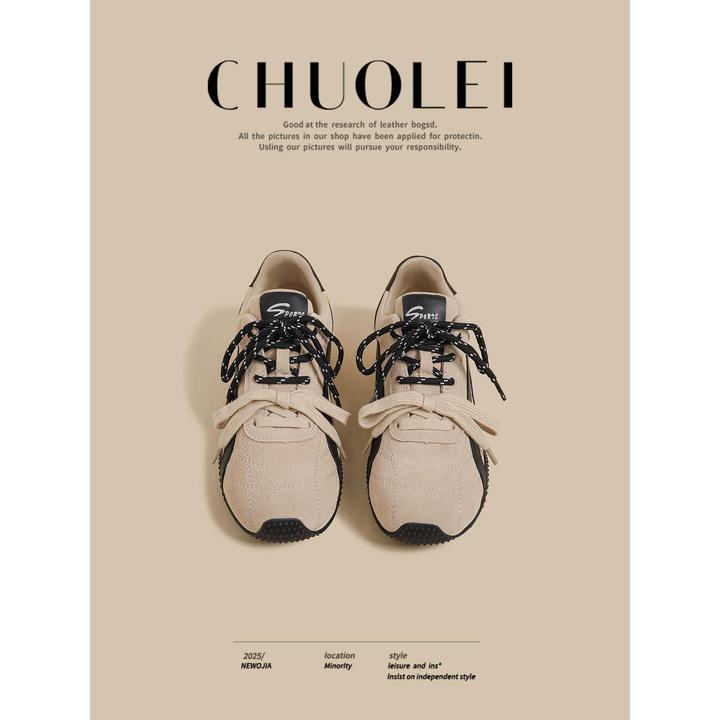 【DR官方正品】阔腿裤必备鞋！2025秋冬季新款双鞋带厚底德训鞋女裸