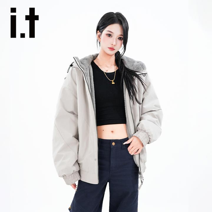 FIVE CM five centimetre休闲男女同款冬翻领美式棉服外套FWZ0125