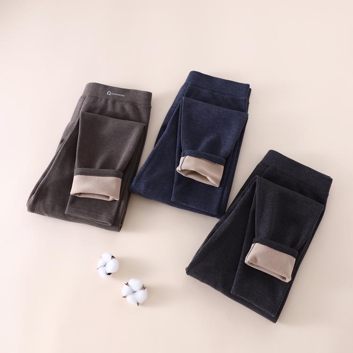 男士加绒加厚保暖裤秋冬直筒裤冬季打底长裤内穿男士加绒底裤