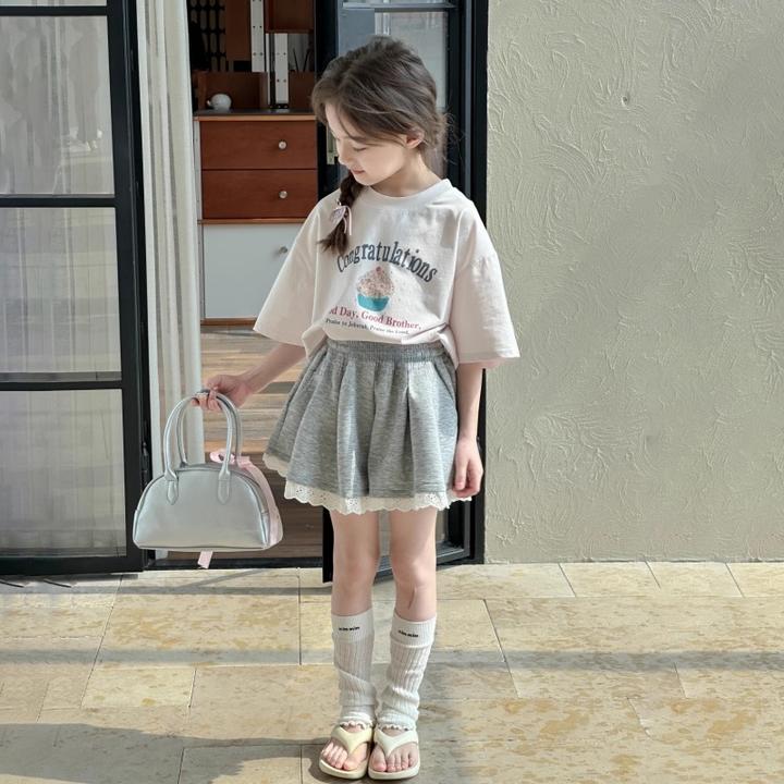 女童套装夏装2025新款儿童韩系卡通印花短袖小女孩洋气花边短裤潮