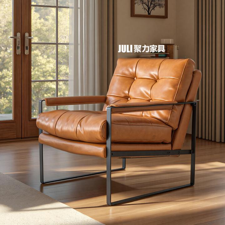 升级款真皮太空懒人沙发现代风客厅阳台家用休闲椅躺椅单人沙发