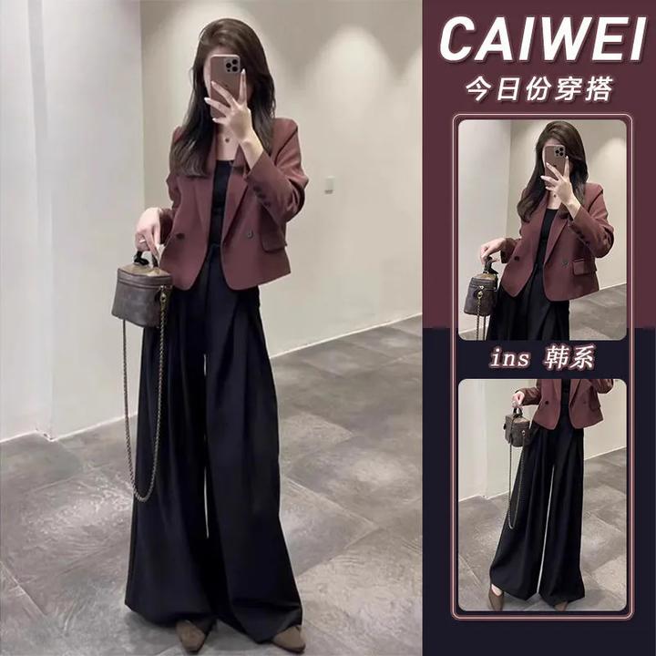 西装时尚韩系西服宽松型女常规款职业优雅风休闲风上衣洋气气质