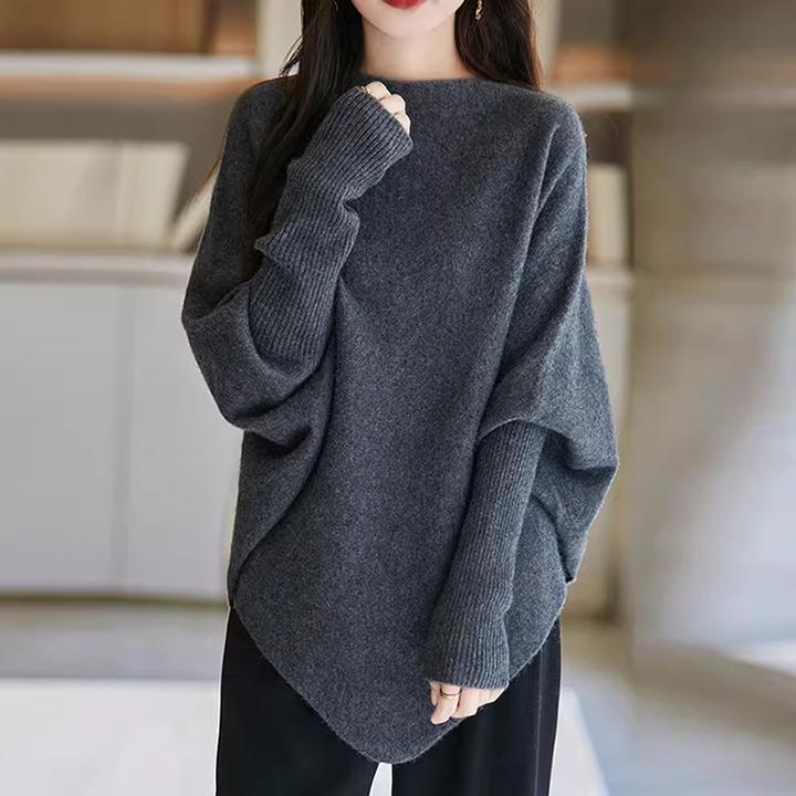 慵懒风外穿不规则斗篷上衣女2025秋冬新款蝙蝠袖设计感针织衫毛衣