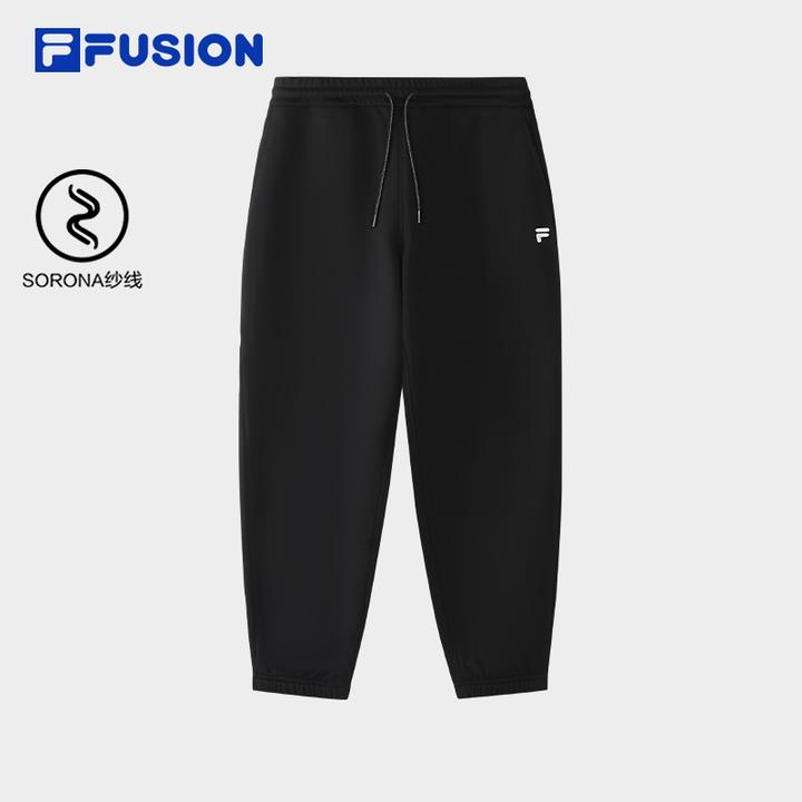 FILA FUSION斐乐男裤加绒加厚索罗纳针织长裤25冬季 T11M541603F